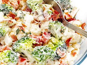 Broccoli Caulifolwer Salad